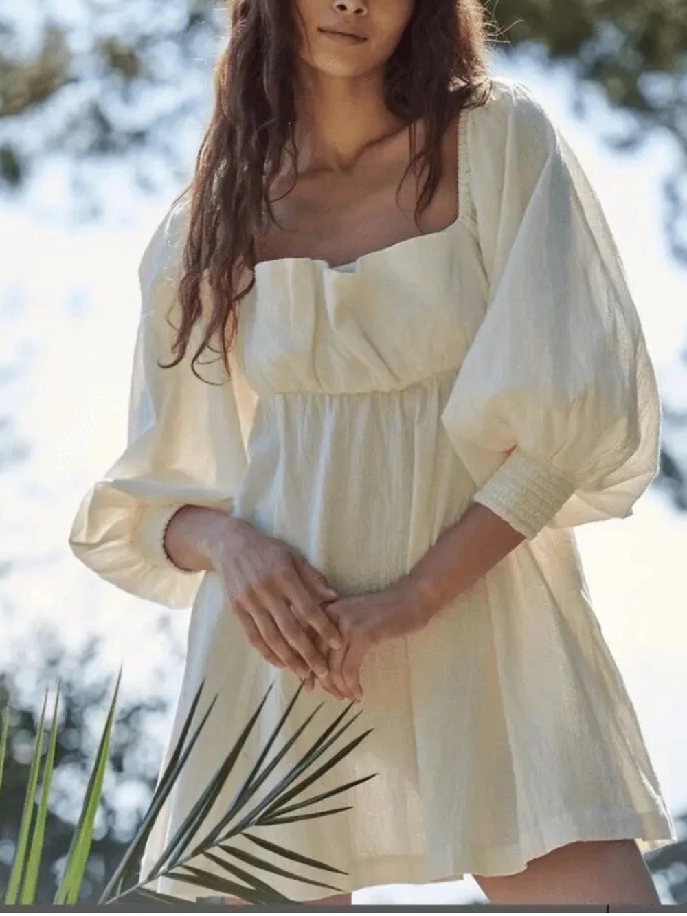 Free People “Cute like the Coast” Mini dress in Ivory NEW Size XL